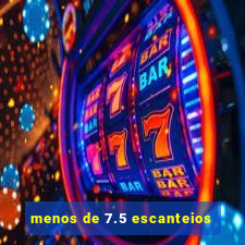 menos de 7.5 escanteios